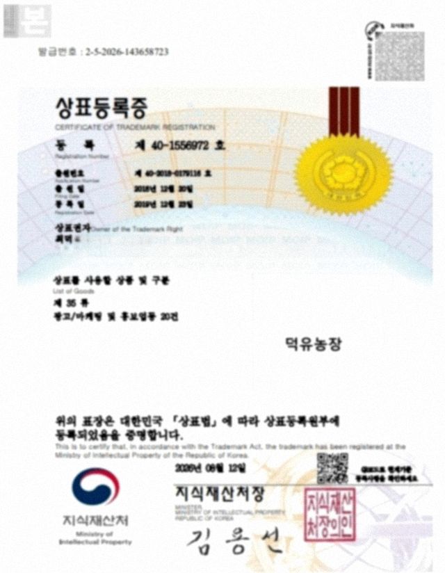 상표권 등록증